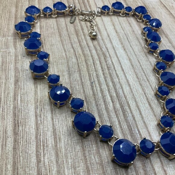 Natasha Couture Cobalt Blue Circular Necklace - Picture 4 of 7